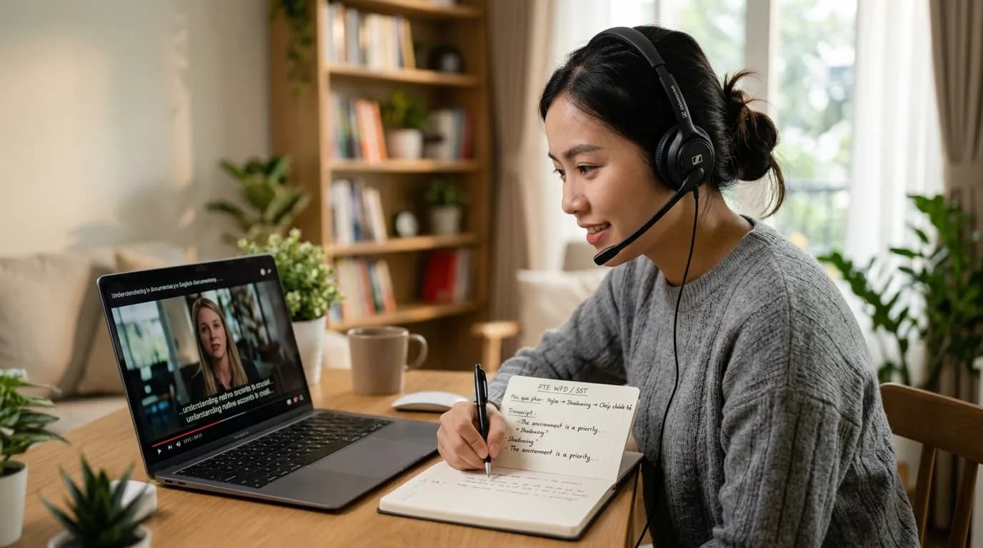 Học tiếng Anh qua phim thế nào để tăng điểm PTE Listening SST và WFD?