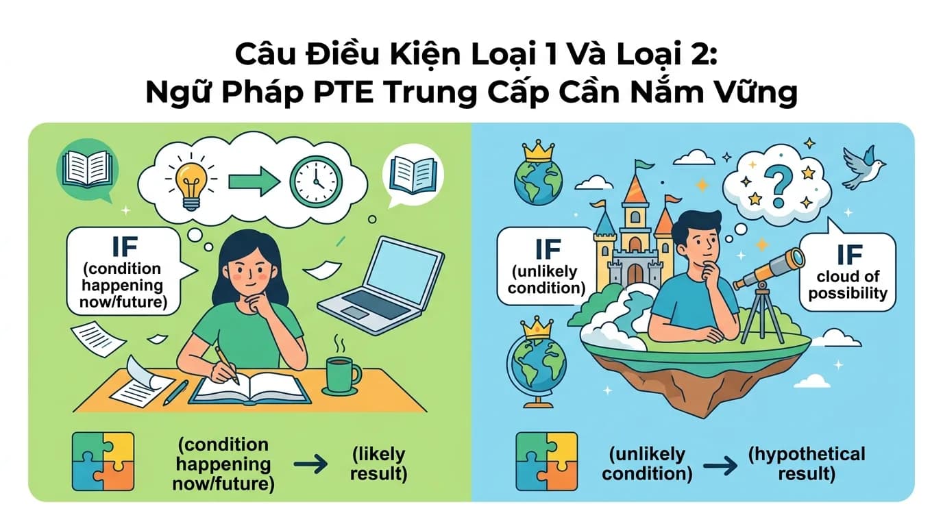 Câu Điều Kiện Loại 1 Và Loại 2: Ngữ Pháp PTE Trung Cấp Cần Nắm Vững